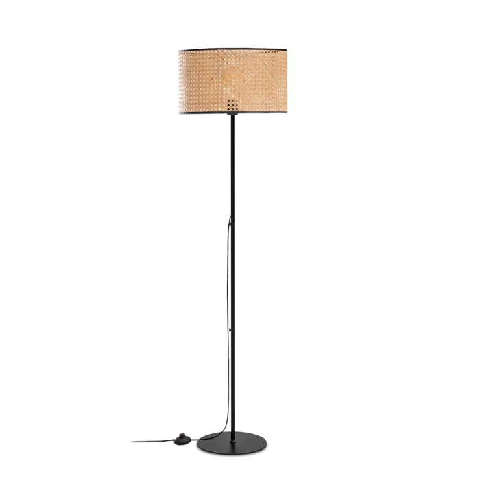 Opviq Lámpara de pie de metal y ratán Beige Opviq Lámpara de pie de metal y ratán Beige